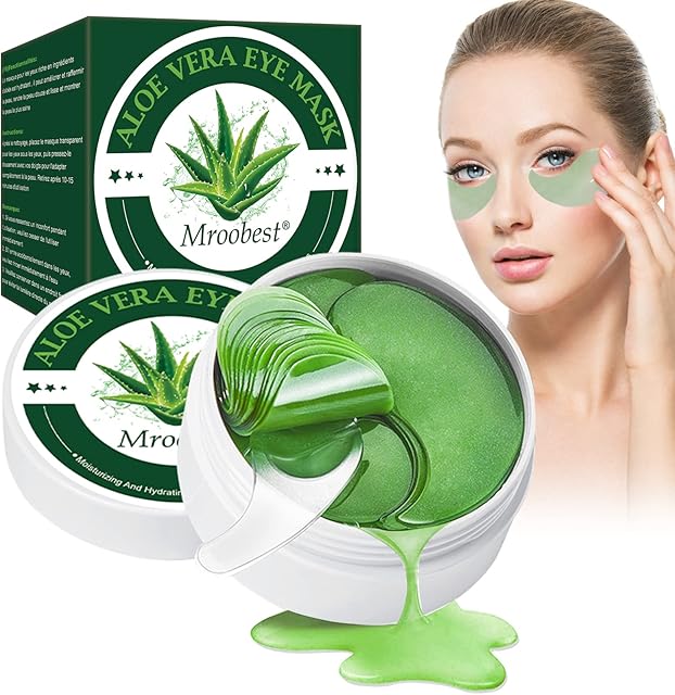 Under Eye Patches, Collagen Eye Mask, Eye Treatment Mask, Aloe Vera Eye Masks, Anti Aging Eye Patches, For Brightens & Reducing Wrinkles, Dark Circles, Eye Bags and Puffiness - 30 Pairs