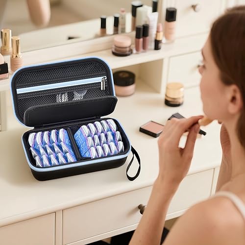 Miniatura 8 de GWCASE Daily Contact Lens Case Fits 30+ Disposable Daily Lenses, Portable Contact Lens Storage Organizer with Mesh Pocket, Travel Contact Solution