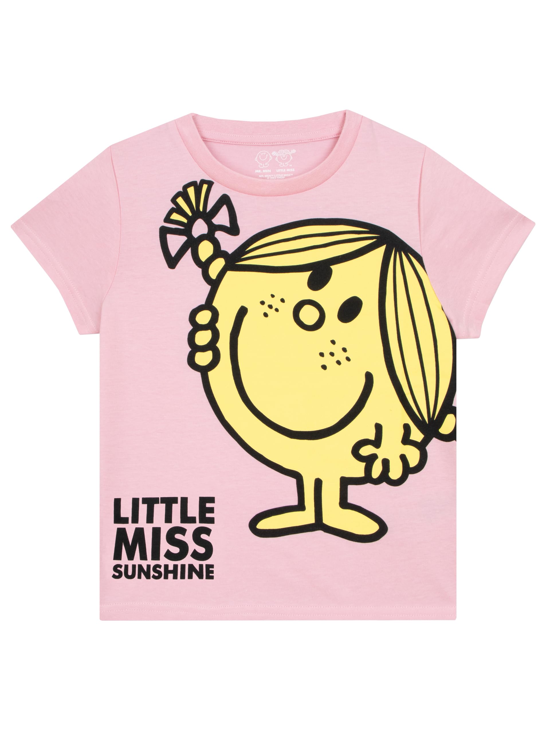Mr. Men Little Miss Sunshine T Shirt | Girls Summer Clothes | Girls' T-Shirts| Pink 7-8 Years