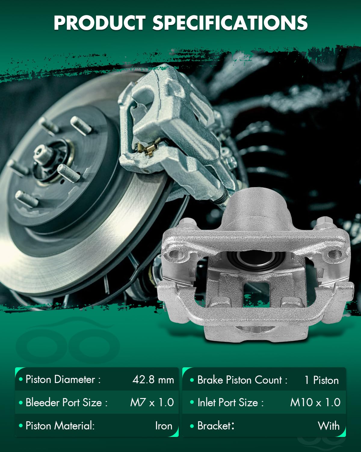 Mazda RX-8 Front Right Brake Caliper Assembly A-Premium Front Right ...