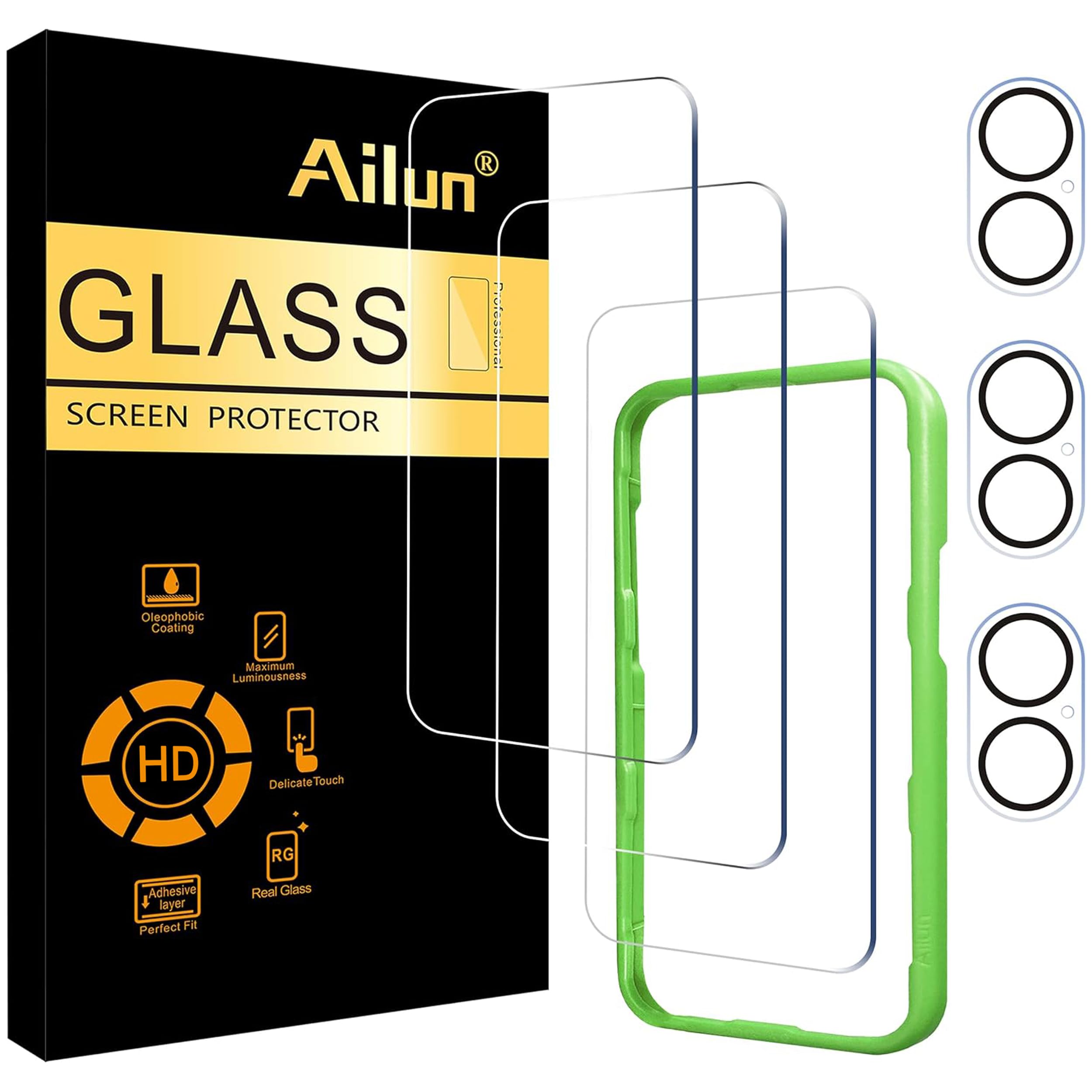 Photo 1 of Ailun Screen Protector + Camera Lens Protector for iPhone 17 (3+3 Pack)
