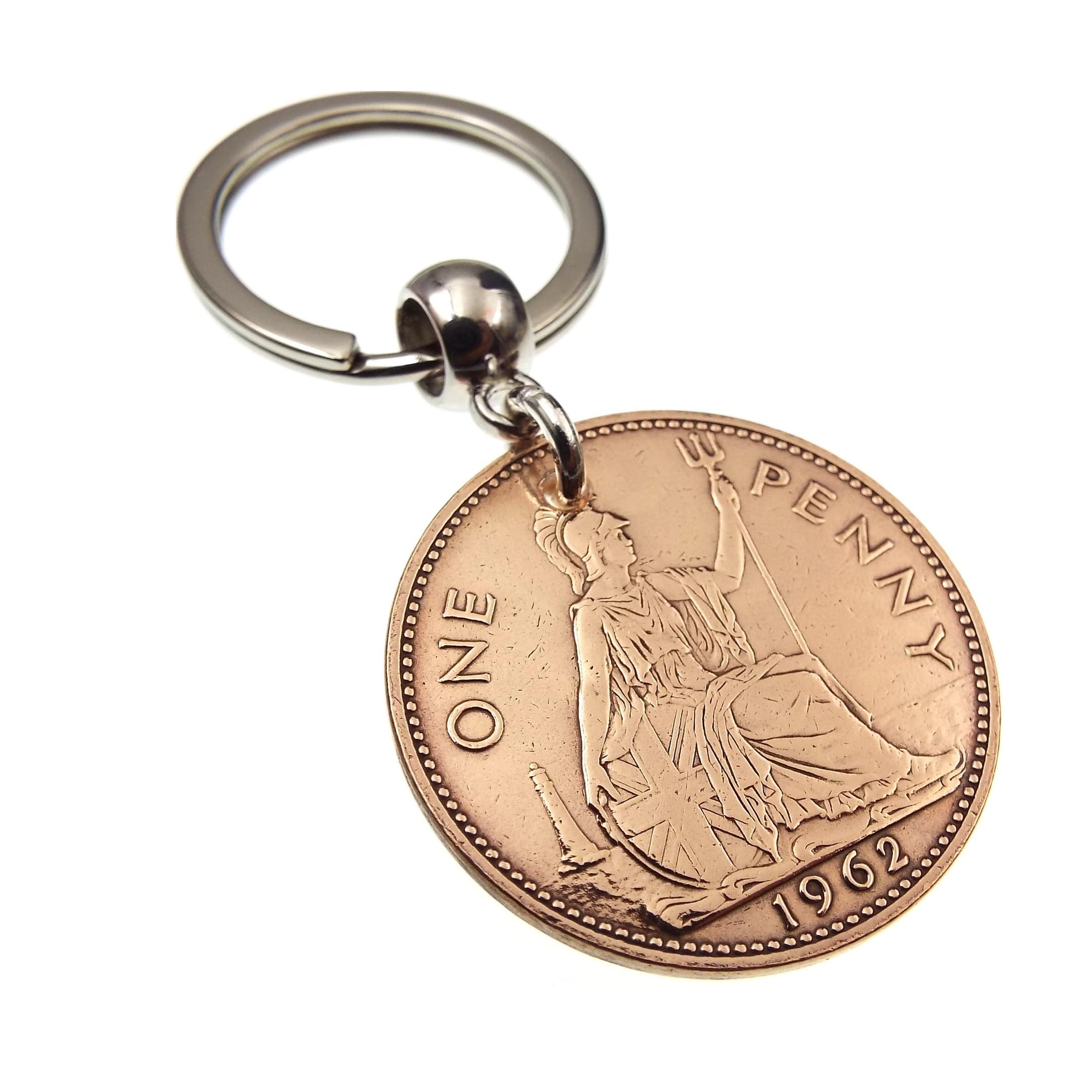 A Silver Dream 1962 Penny Coin Keyring