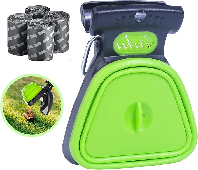 Paletta Raccogli Cacca Cane Pieghevole - 45 Cm Nero Per Igiene Animali Domestici - Foto 3