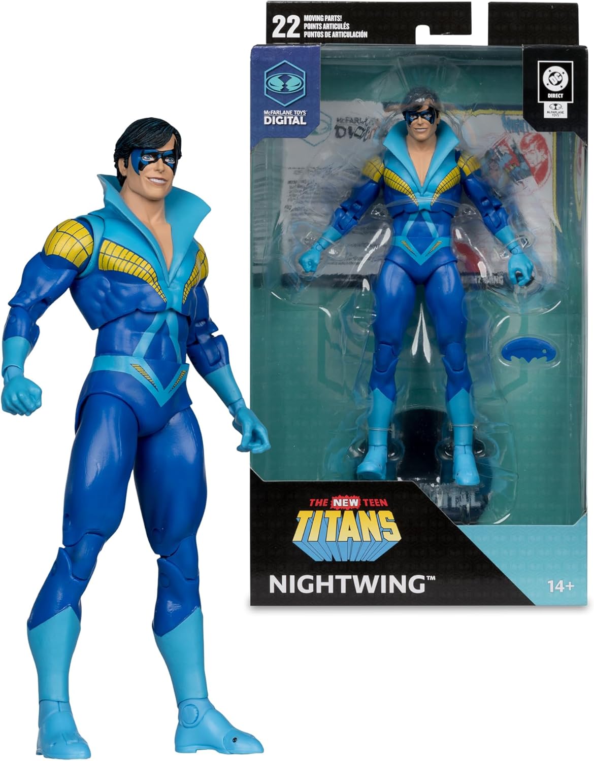 McFarlane Toys- DC Direct Nightwing (Teen Titans) 7in Action Figure with Digital Collectible
