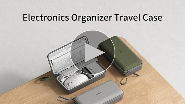 Gibot Cable Organiser Bag, Travel Electronics Accessories Bag Organiser