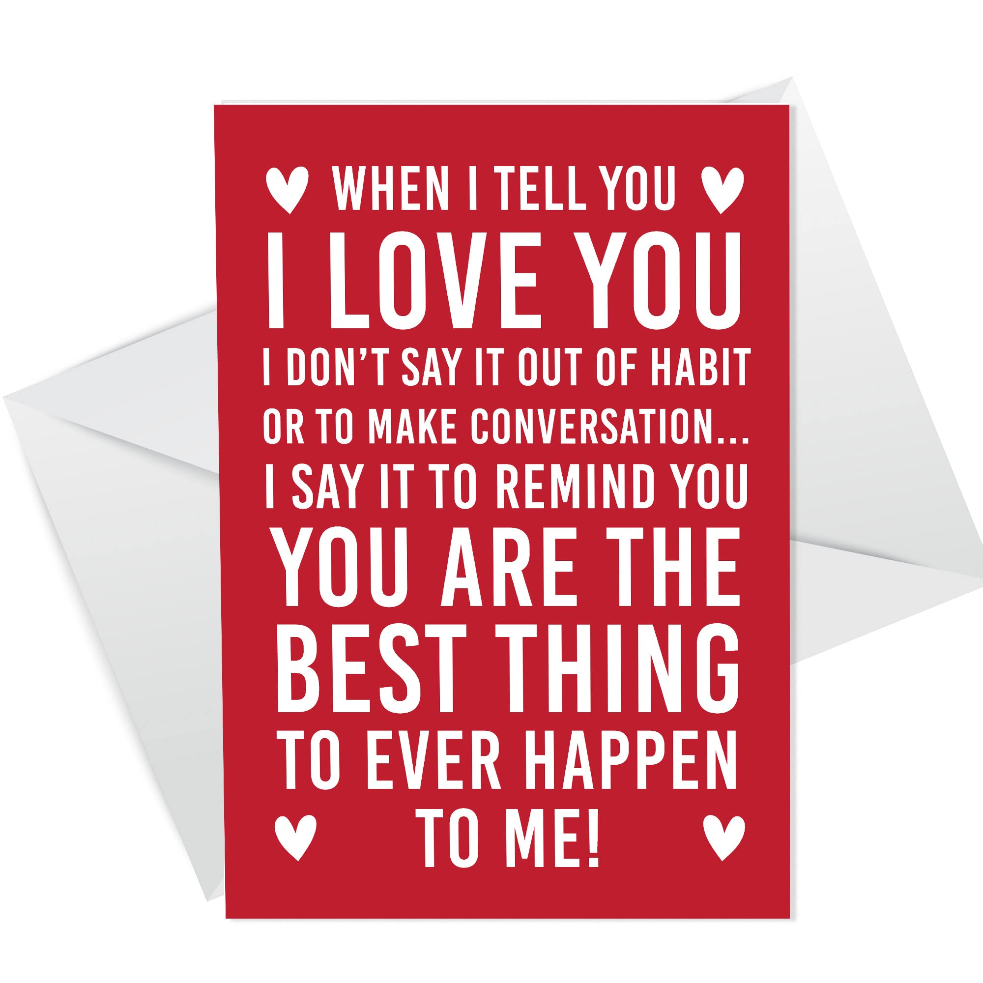 RED OCEAN Valentine Card for Him Her Best Thing To Happen Valentines Day Anniversary Card Boyfriend Girlfriend Husband Wife Partner Greeting Cards Fiance Fiancee