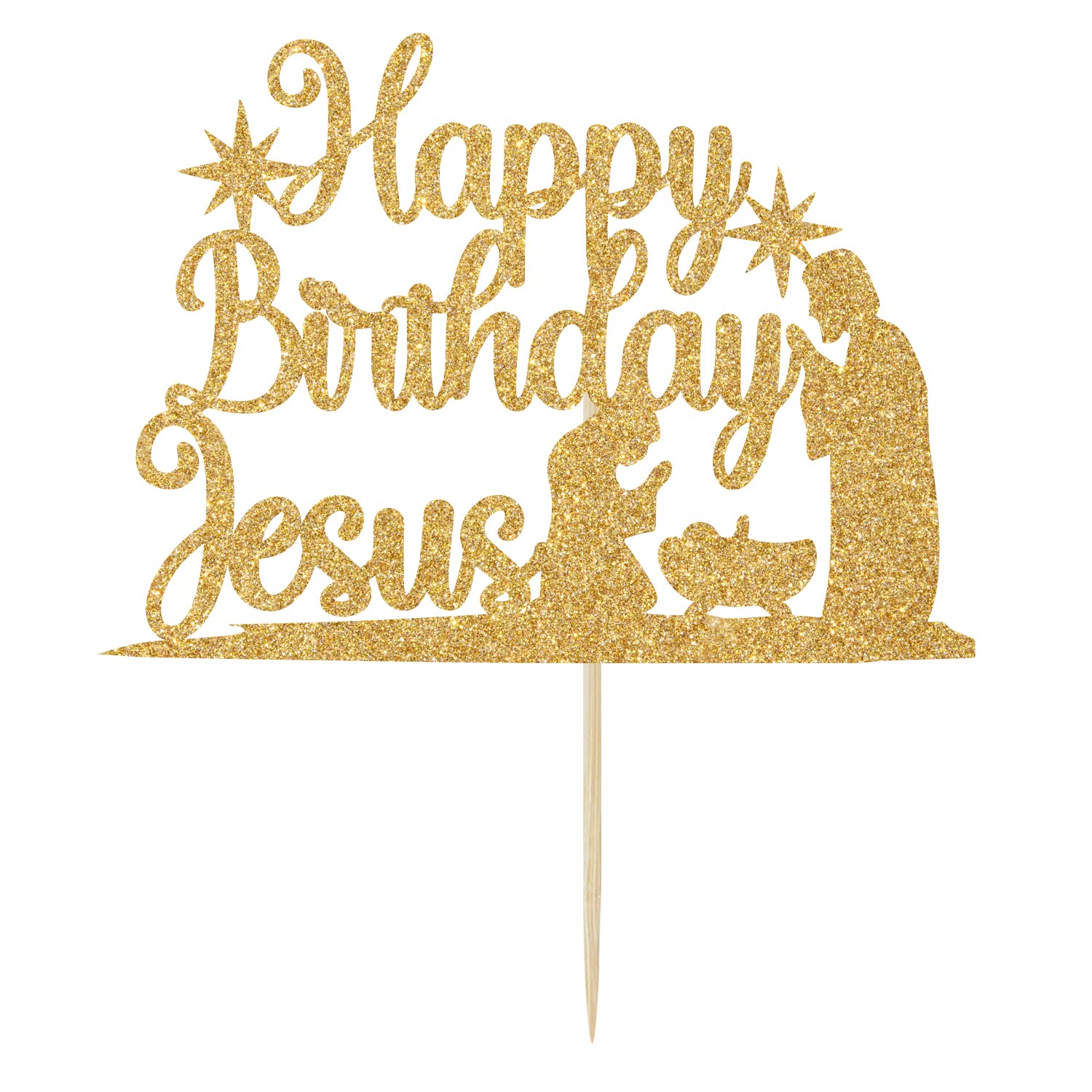 amazon-com-happy-birthday-jesus-cake-topper-jesus-is-reason-cake-decor-jesus-birthday-christmas-party-decorations-supplies-gold-glitter-grocery-gourmet-food for Jesus Birthday Cupcake Toppers Free Printable Amazon.com: Happy Birthday Jesus Cake Topper, Jesus is Reason Cake Decor, Jesus Birthday Christmas Party Decorations Supplies Gold Glitter : Grocery & Gourmet Food for Jesus Birthday Cupcake Toppers Free Printable