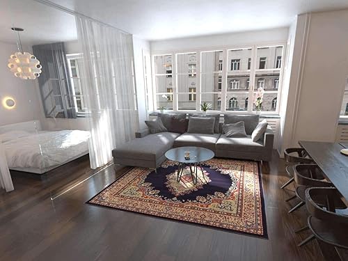 Vista 199 de Unique Loom Reza Collection- Alfombra, Polipropileno, Marrón Marrón/ marfil