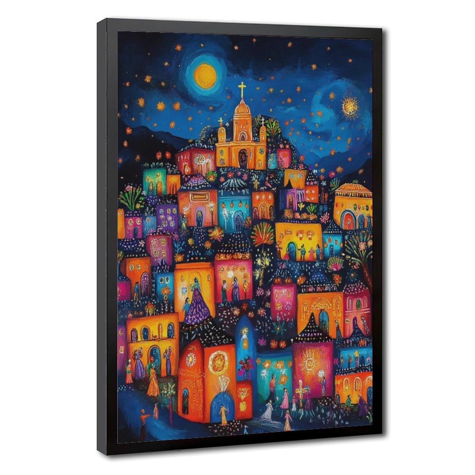 LXWNZE Noche De Rábanos Art_ Oaxaca Ravanello Festival Canvas Poster Wall Art Decor Stampa Dipinti per soggiorno Camera da letto Decorazione 40,6 cm L x 61 cm W