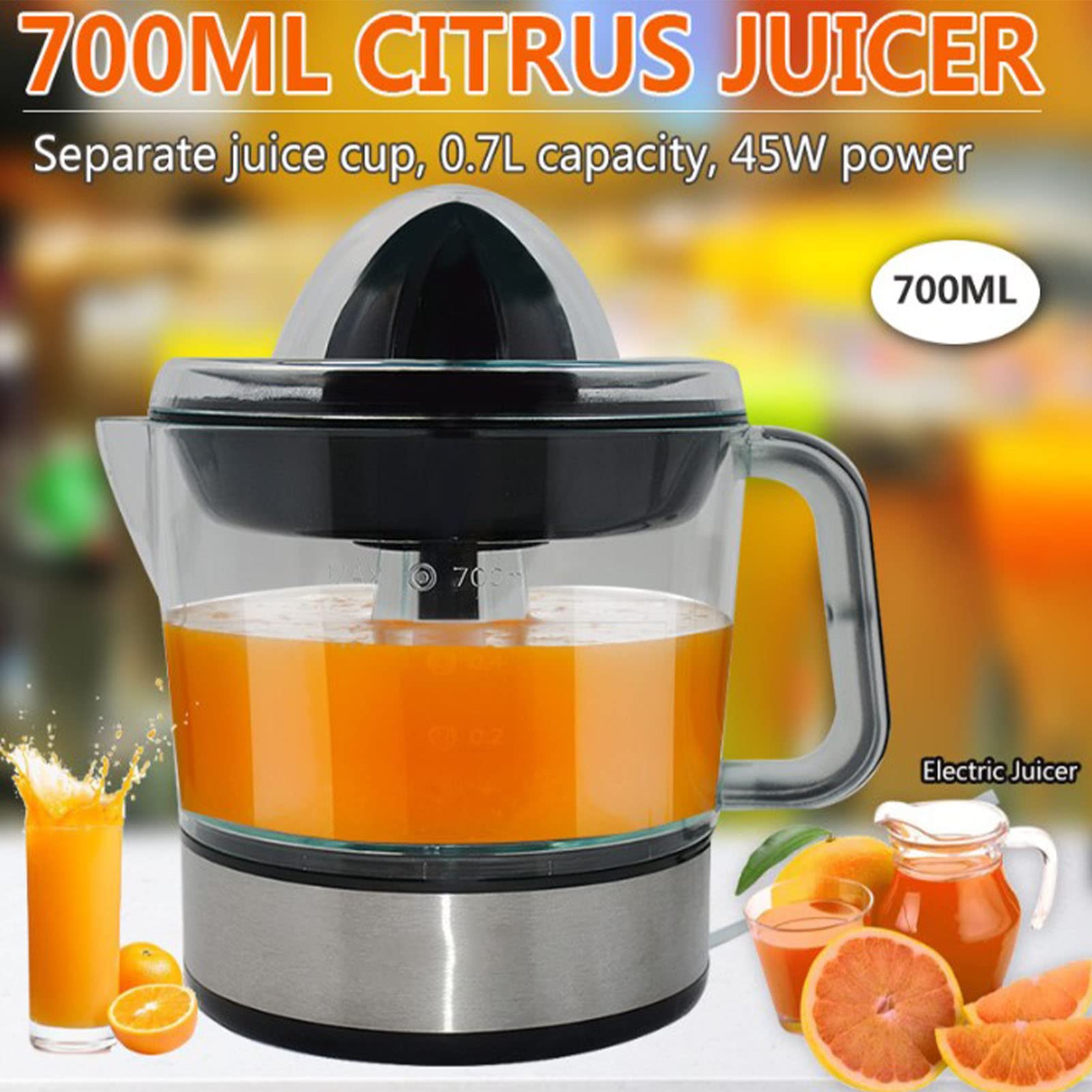 Juicer Machine Vegetable And Fruit 45W 700ml Stainless Steel Citrus Juicer Extractor Electric Juicer For Healthy Living Daily Large Capacity EU Plug 220V Juicer Machine Vegetable And Fruit 45W 700ml Stainless Steel Citrus Juicer Extractor Electric Juicer For Healthy Living Daily Large Capacity EU Plug 220V
