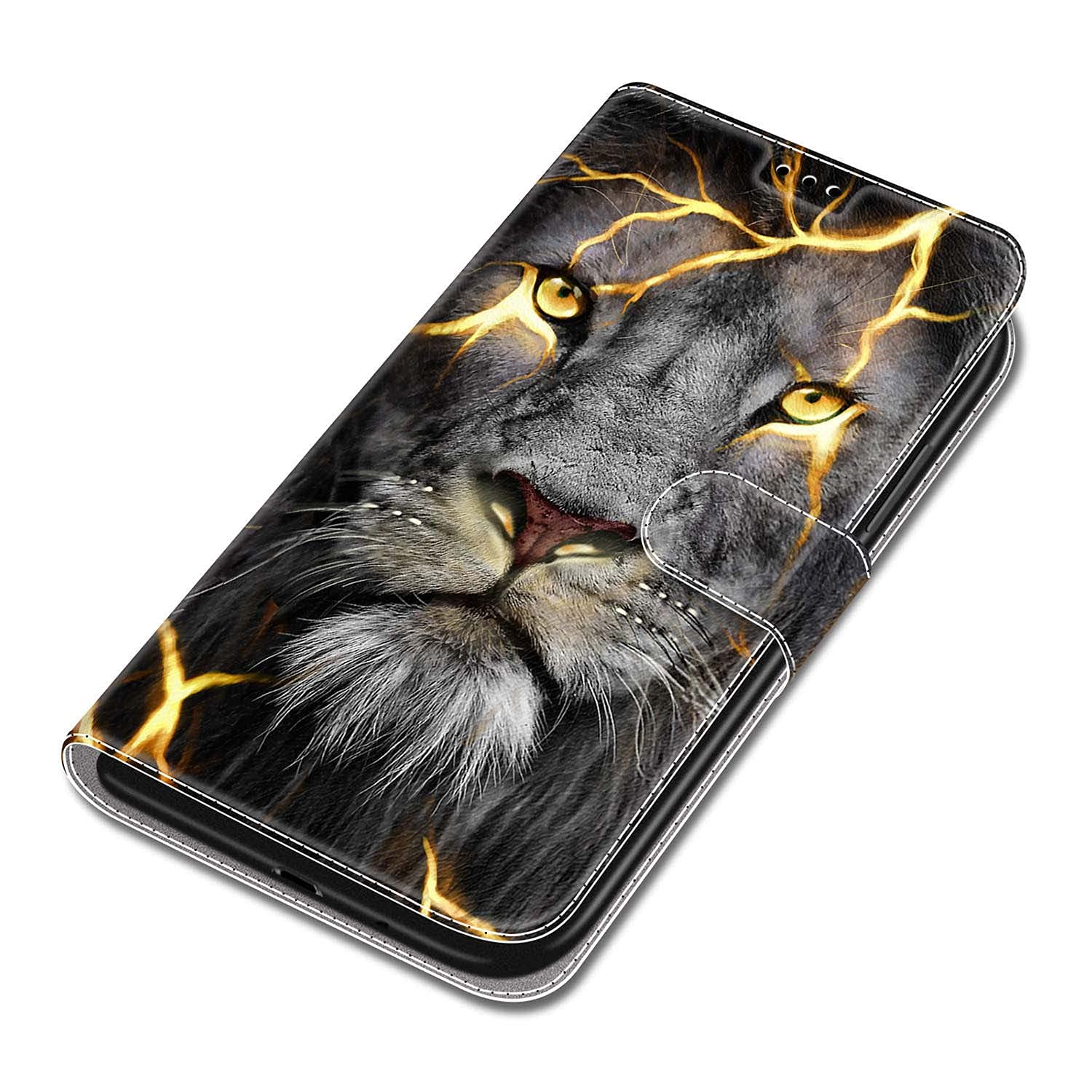 Phone Case for Huawei P30 Pro, Magnetic Closure Card Slots Kickstand Premium PU Leather Flip Wallet Case for Huawei P30 Pro - Image 3