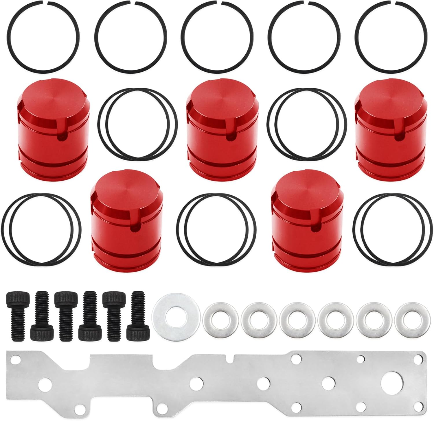 Transmission Accumulator Piston Set & Plate Repair Kit Compatible with 45RFE/545RFE/65RFE/66RFE/68RFE (1999 - On)