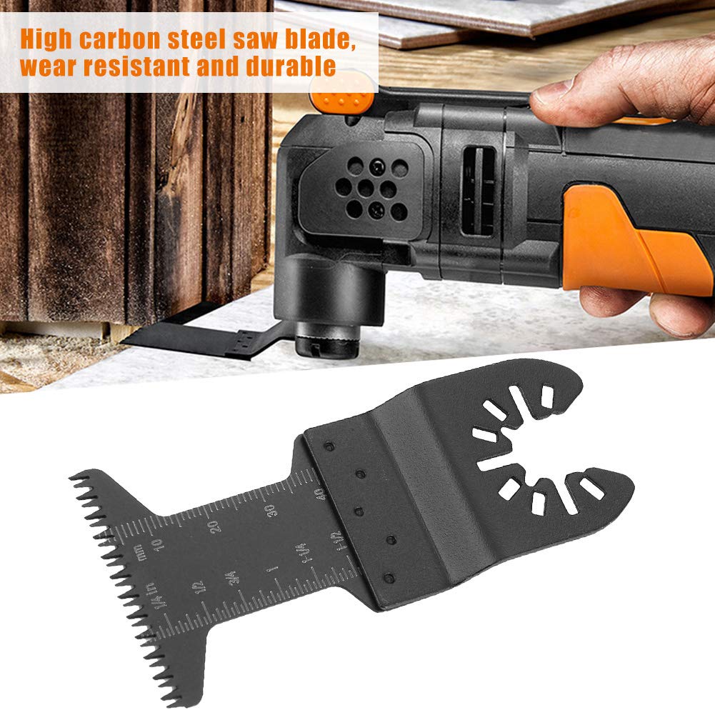 20 Hojas de Sierra Oscilante Multiherramienta, Hojas de Sierra de Dientes Largos para Corte de Madera y Metal 44mm