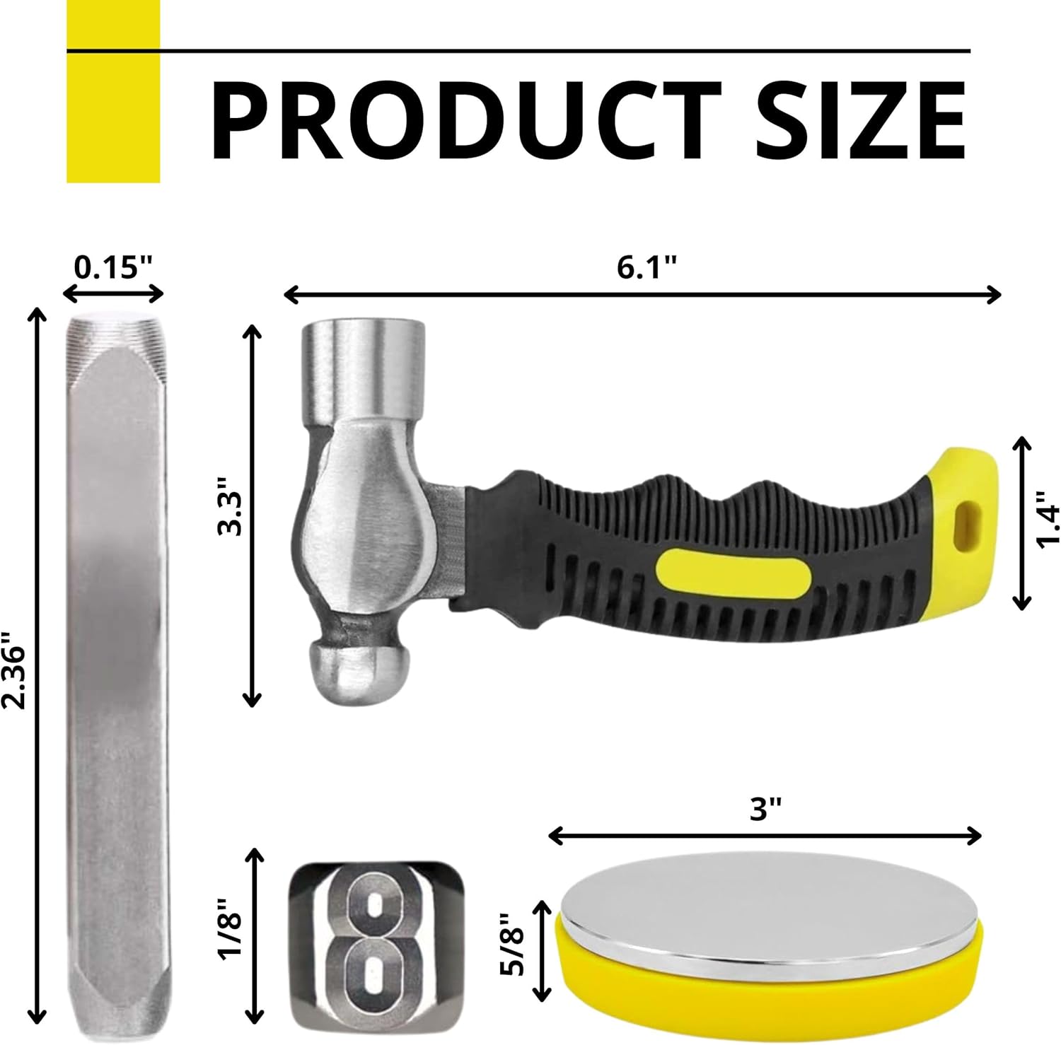 63 PCS Metal Stamping Kit - Letter Punch Set Metal Stamps for Jewelry Making Leather Steel Number and Letter Stamping Kit Hand Press - Image 2