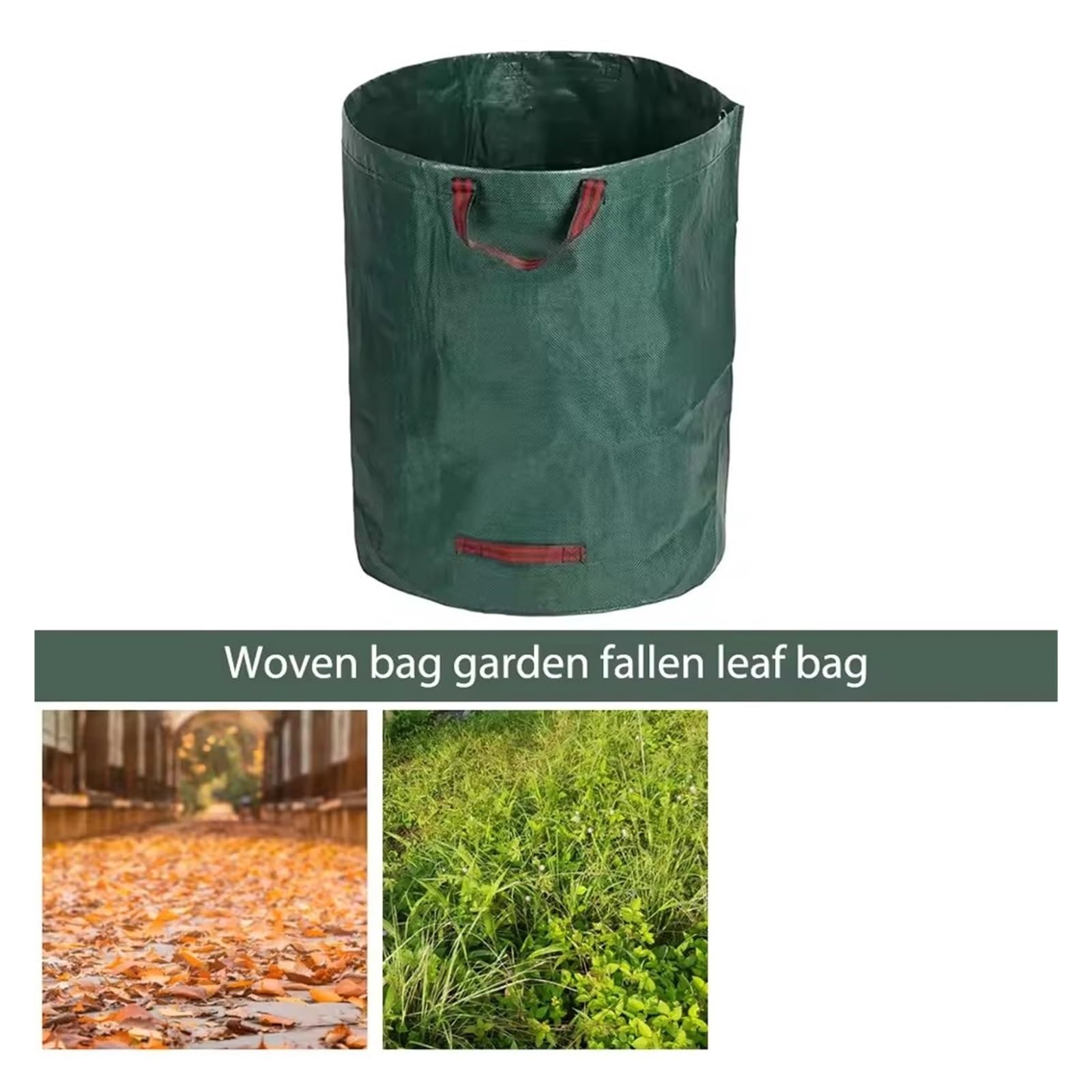 Sacco da giardino 120-500 litri con coperchio pieghevole Collezione di foglie Pattumiera Riutilizzabile Foglie cadute Stoccaggio all'aperto(Without Lid,300L)