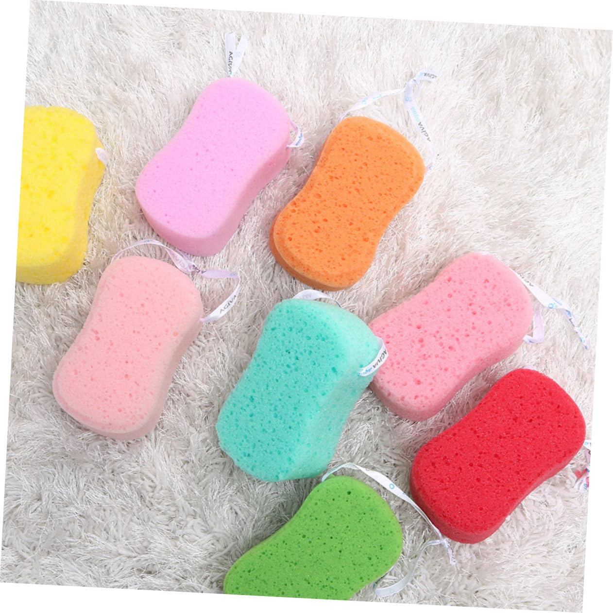 Beavorty 5 Set di Spugne per Doccia Corpo Spugne da Bagno Materiale Misto Sicuro Uso Duraturo Massaggio Delicato Esfoliazione Levigatezza della Pelle della Pelle 5 Pezzi*5