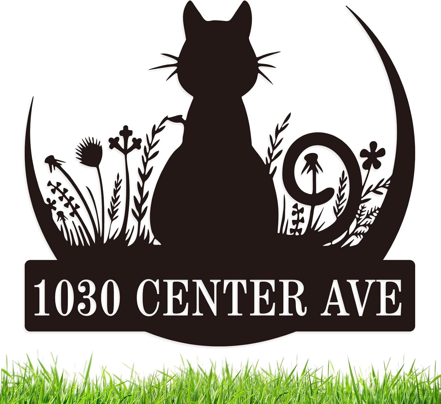 Custom Metal House Sign,Metal House Street Number Sign, Custom House Number Garden Flag, Hanging Lamp Post Address Plaque with House Number, Metal Address Sign for Yard, Hanging Mailbox Numbers Plaque