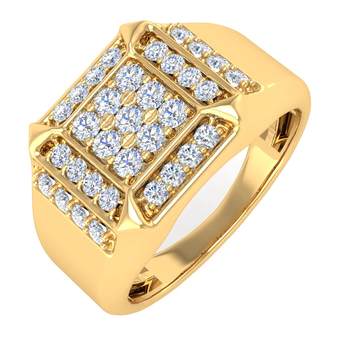 3/4 Carat Men Diamond Wedding Band Ring in 10K Gold