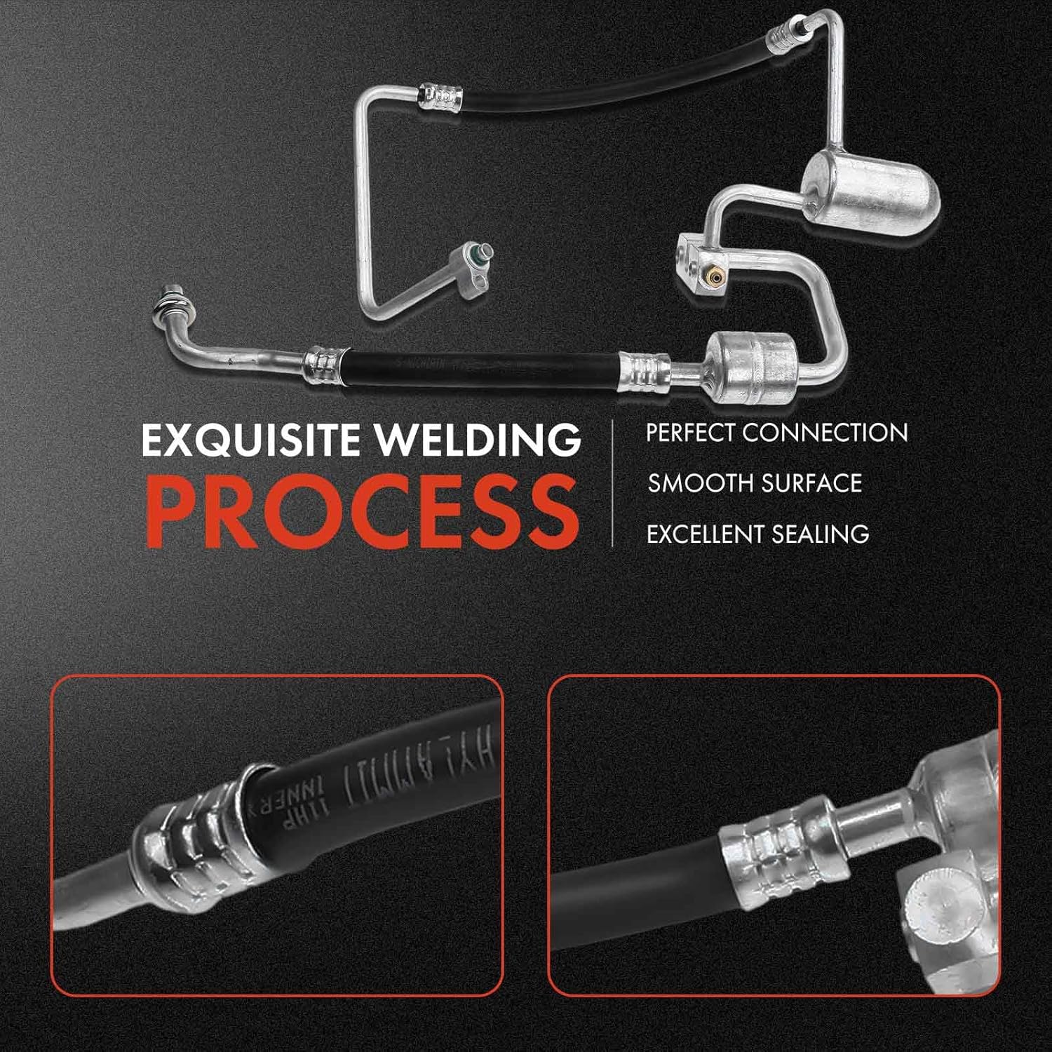 A-Premium A/C Suction Hose & Discharge Line Hose Assembly Compatible with Ford Taurus & Mercury Sable, 2002 2003 2004 2005, 3.0L, Petrol