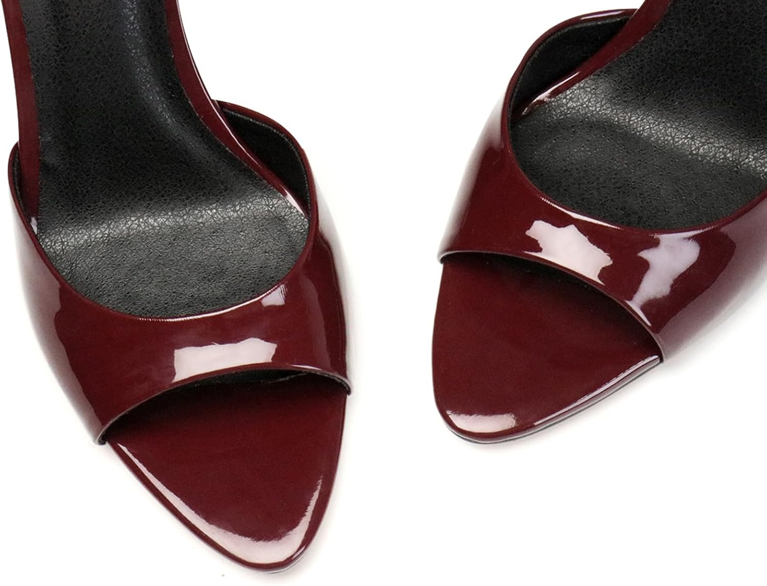 Women's Pointed Toe Faux Leather/Patent/Mesh (White/Black/Burgundy/Gold/Red/Silver)... - Image 5