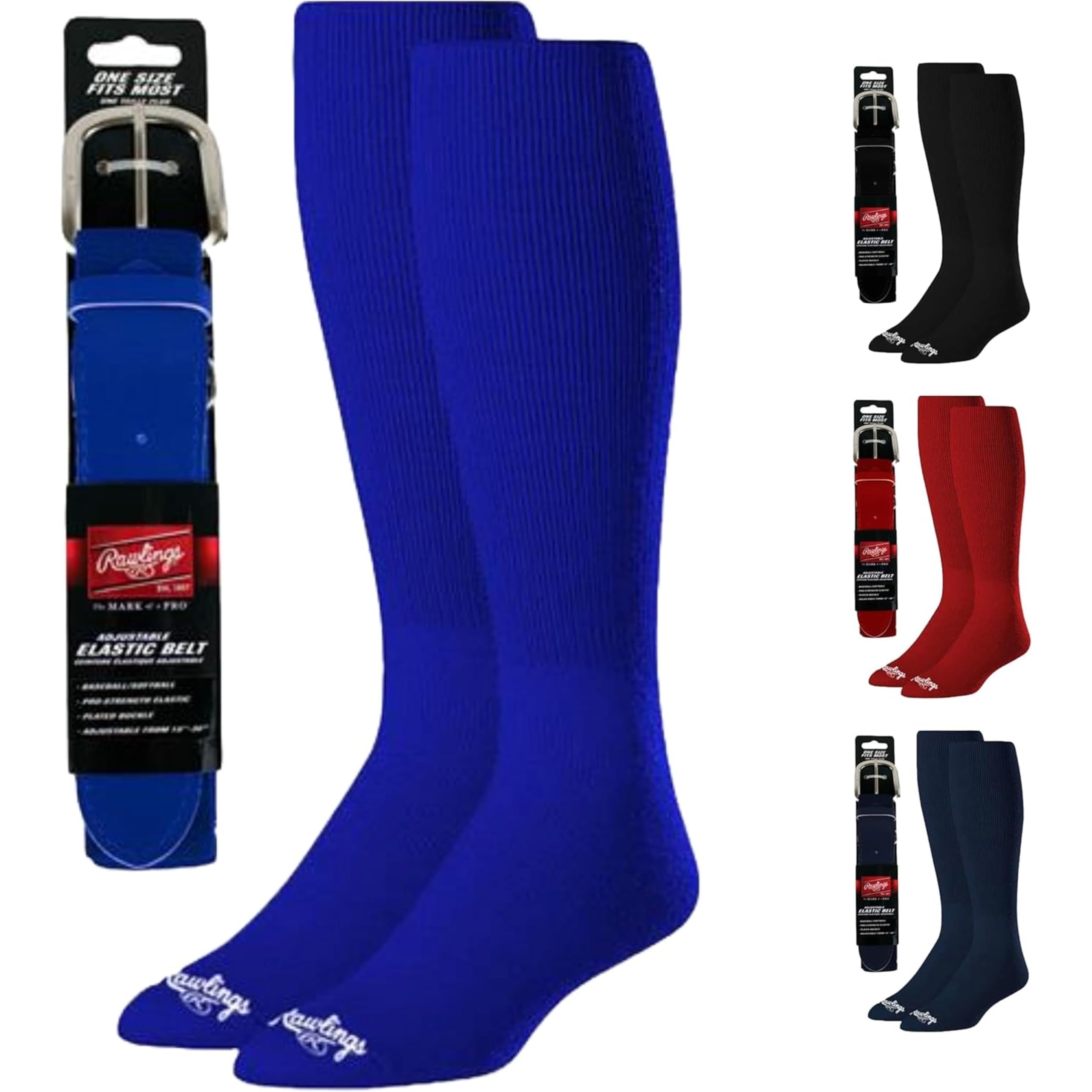 Rawlings | Belt &amp; Socks Combo | Baseball/Softball | Multiple Sizes &amp; Colors