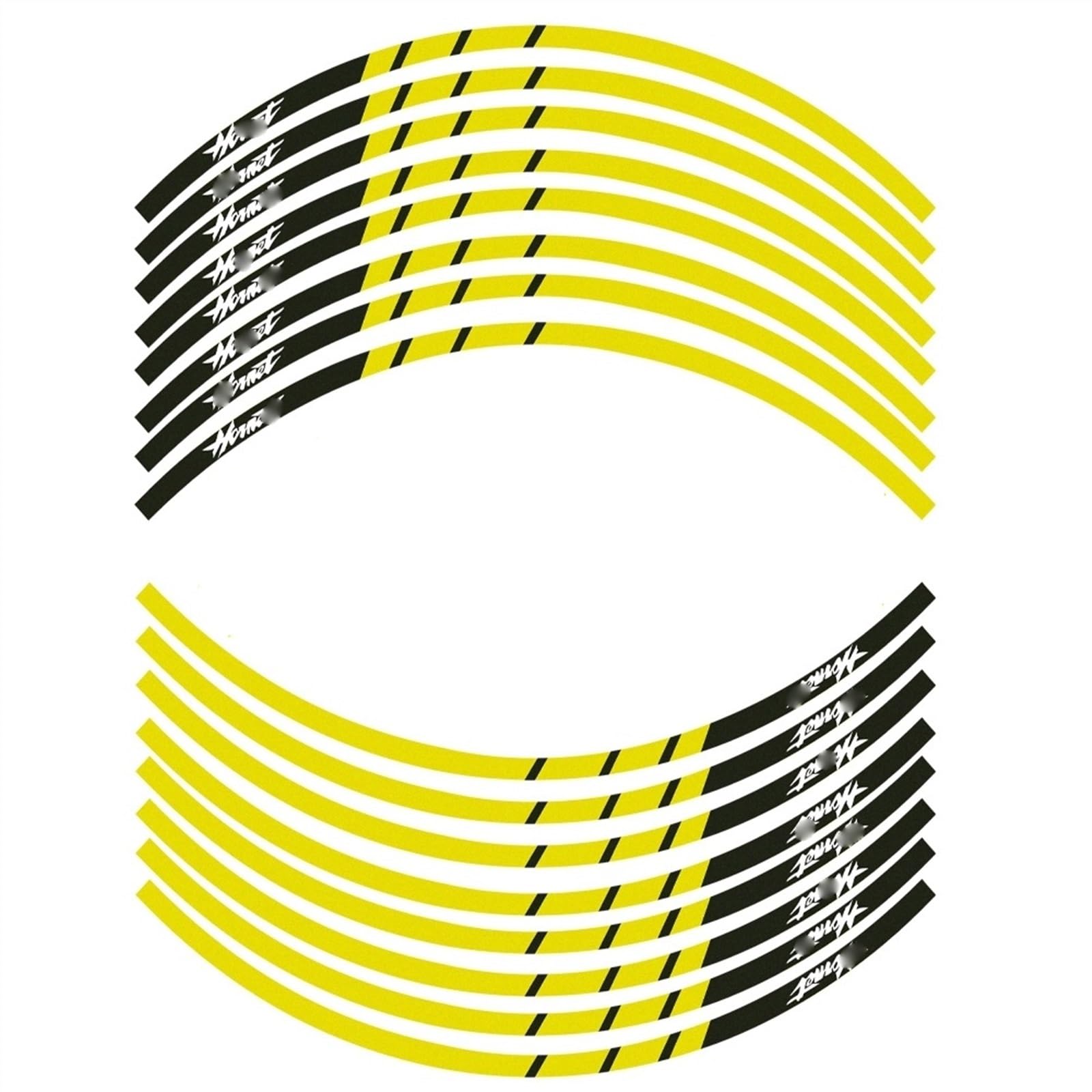 Frynuzb A2 Applique Motorcycle Wheel Stickers For H&Ornet 600 900 250 Reflective Decoration Rim Decals(,A)