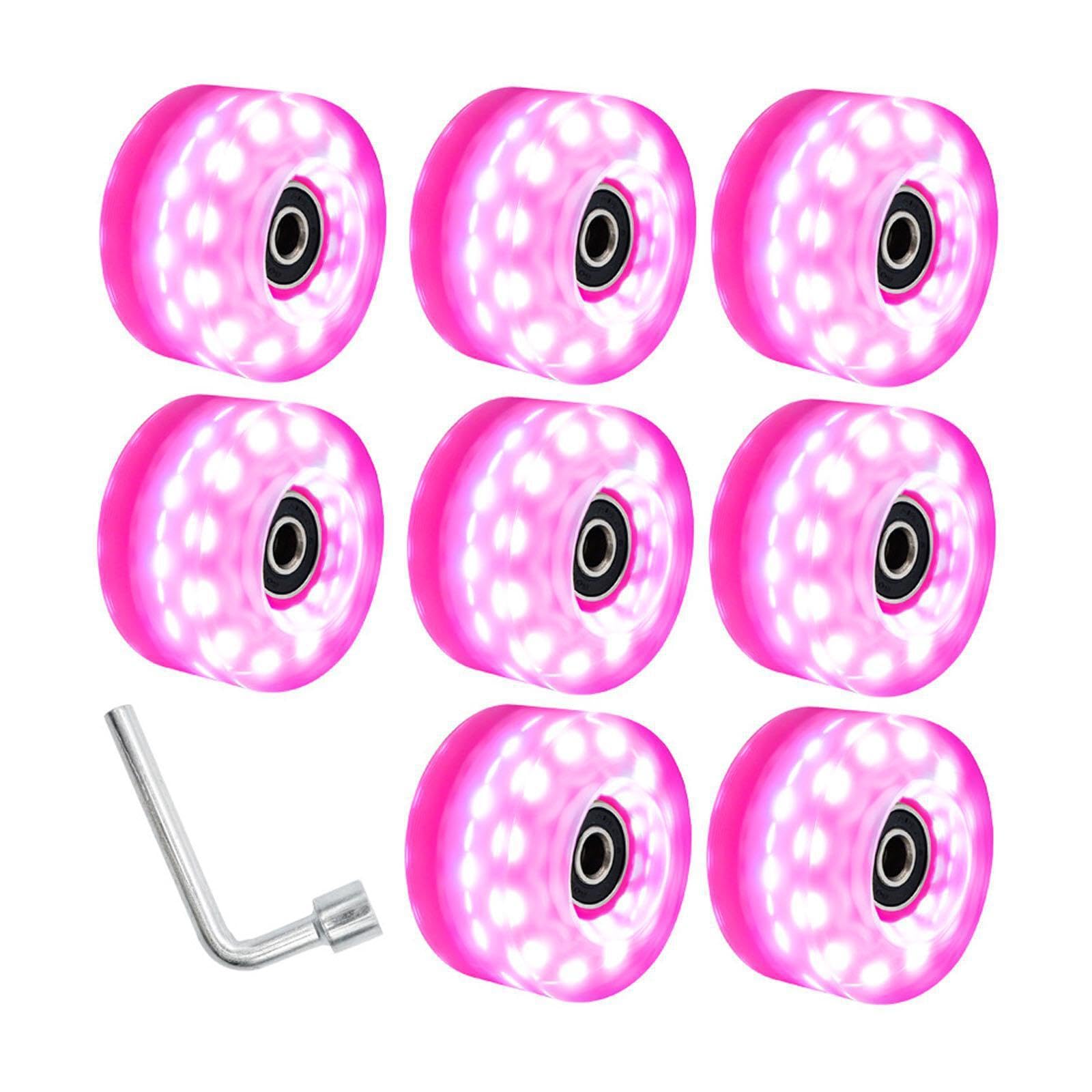 Las Ruedas de Patines iluminan la,Rosa,Diámetro 58 mm