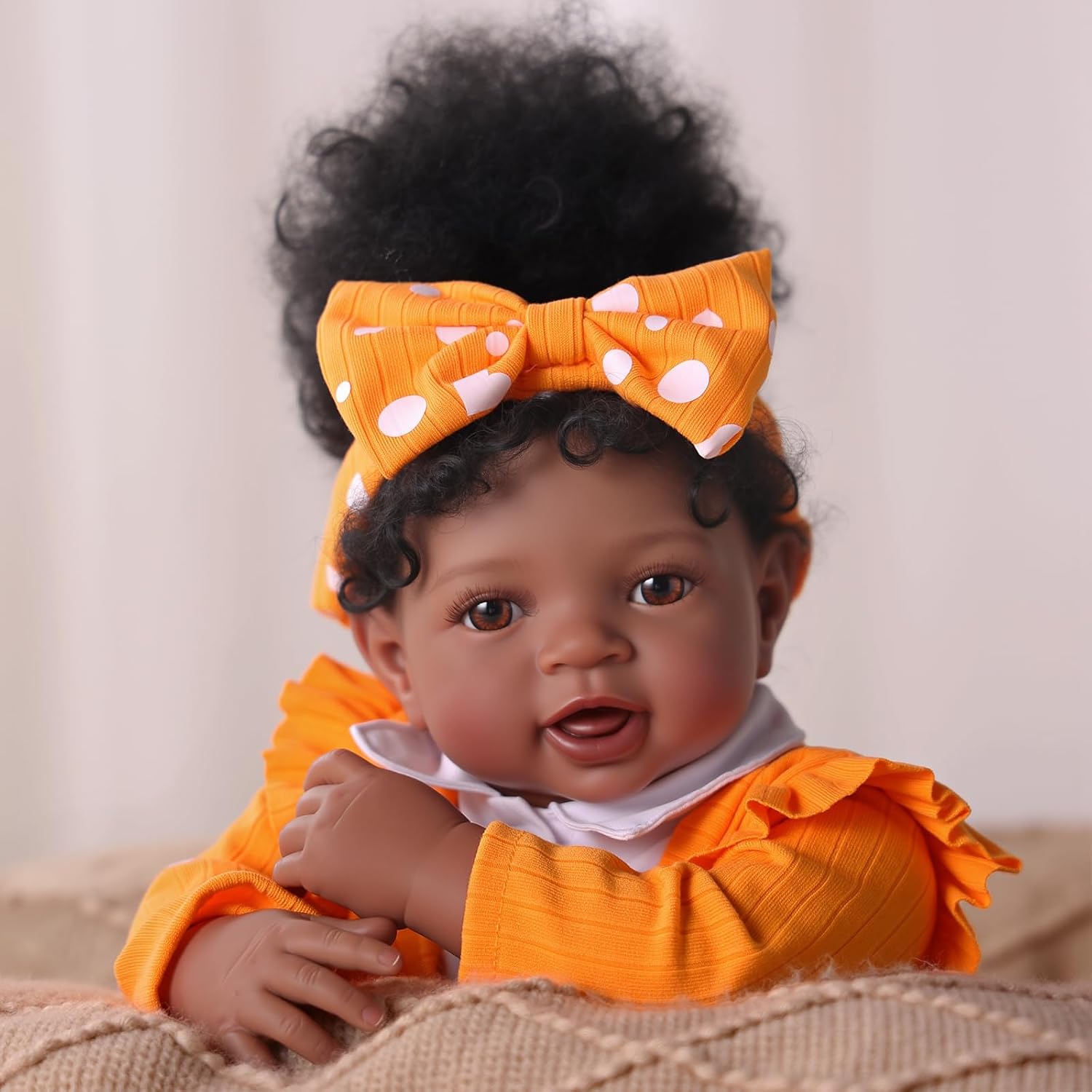 BABESIDE Reborn Baby Dolls Black Girl - 20 Inch Lifelike Soft Body Realistic-Newborn Real Life Reborn Dolls Black with Clothes & Accessories for Collectors & Kids 3+