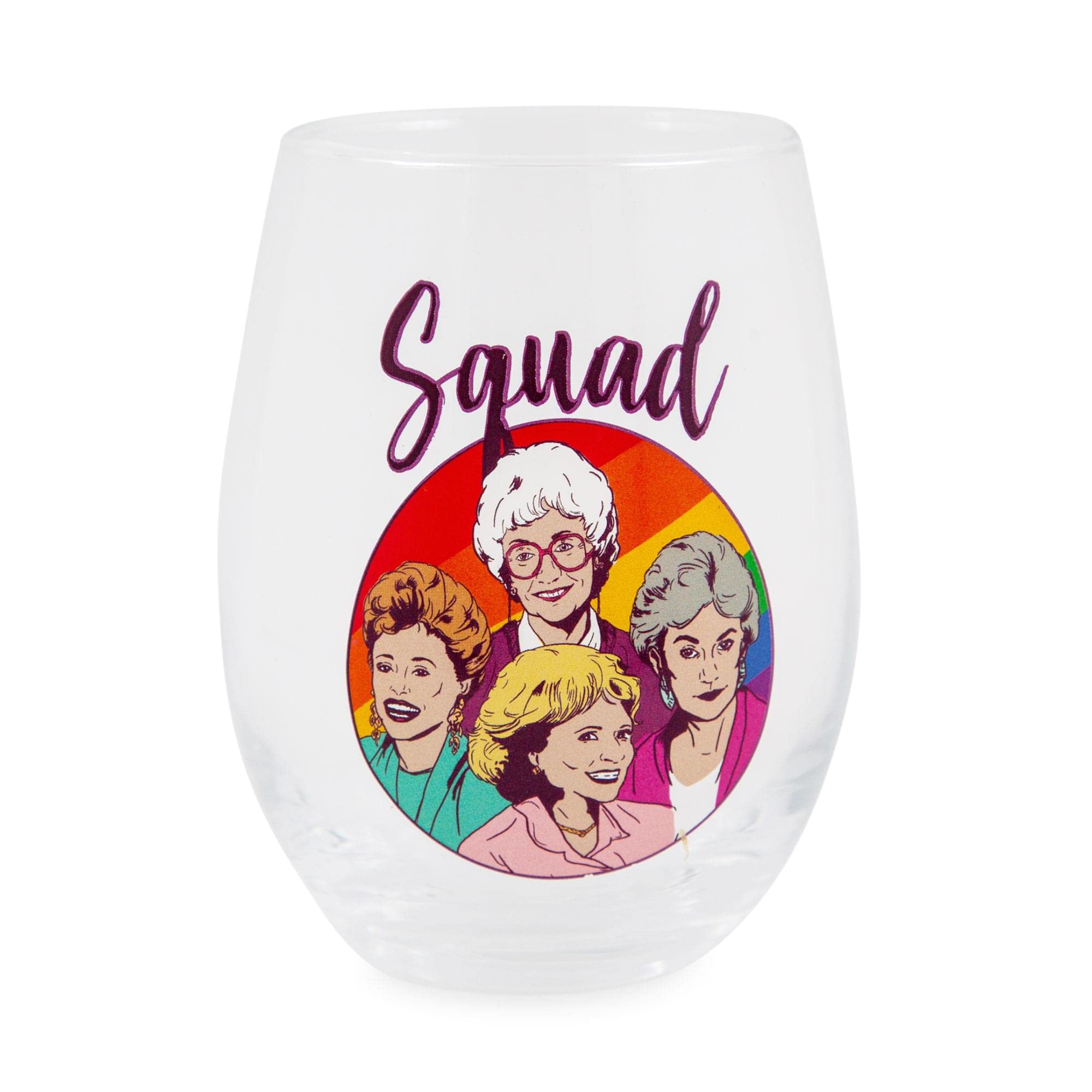 Verre à vin sans pied Rainbow Squad, le cadeau idéal pour fan