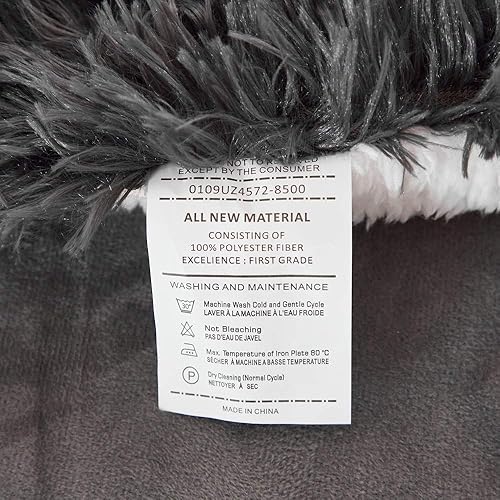 Miniatura 7 de FlySheep - Juego de edredón de pelo largo de piel sintética (CHUNSE)