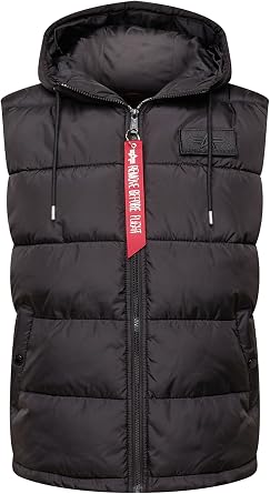 ALPHA INDUSTRIES Alpha Industries Men's Hooded Puffer Vest Fd Vest Pack of 1