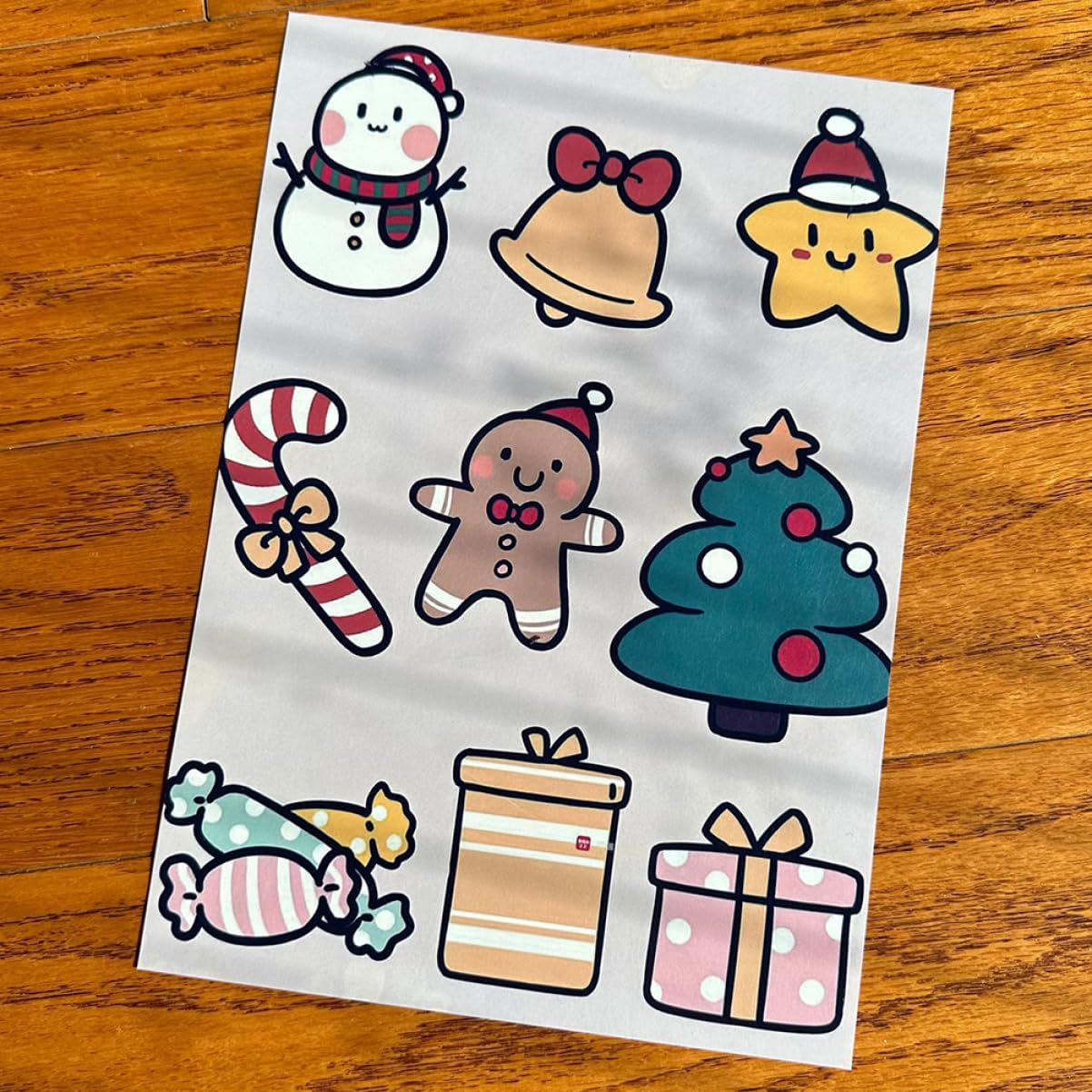Printable Shrink Sheets for Crafts Making Kit, 12 Sheets Xmas