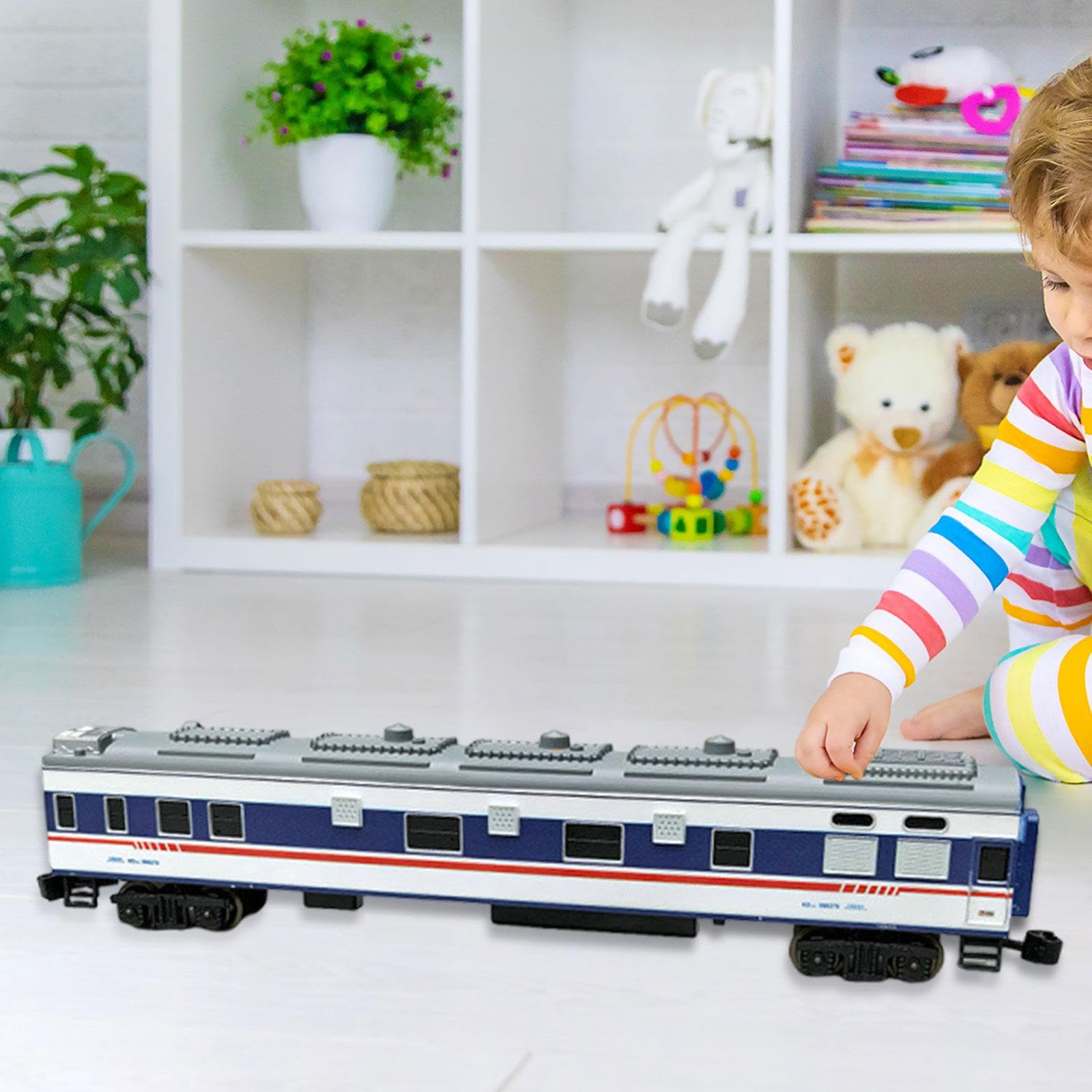predolo Modèle réduit de train KD25G, réaliste et classique, accessoire de collection pour les passionnés de trains, Bleu
