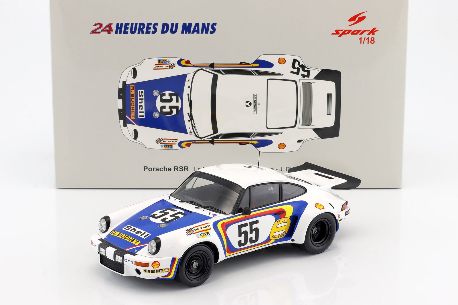 Amazon | Spark Mans 1975 1/18 Scale Model Car Porsche 911 RSR 3.0