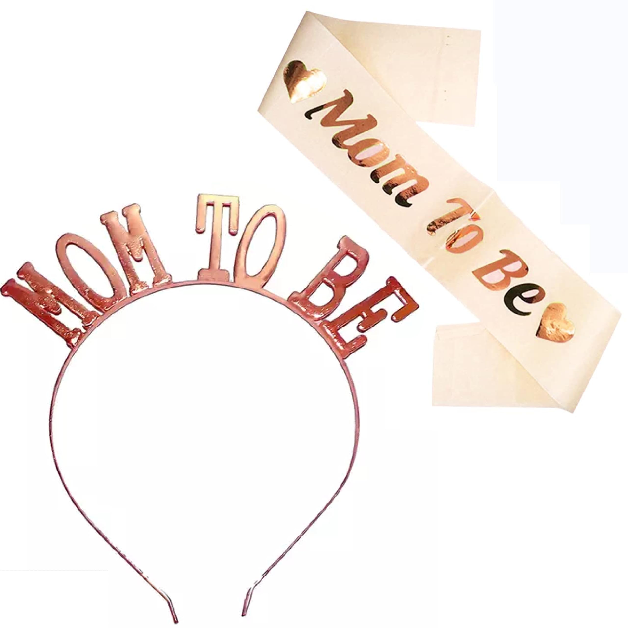 TOYXE Mom to Be Sash with Headband Rose Gold Golden (B09QJ339LL) Amazon Price History, Amazon Price Tracker