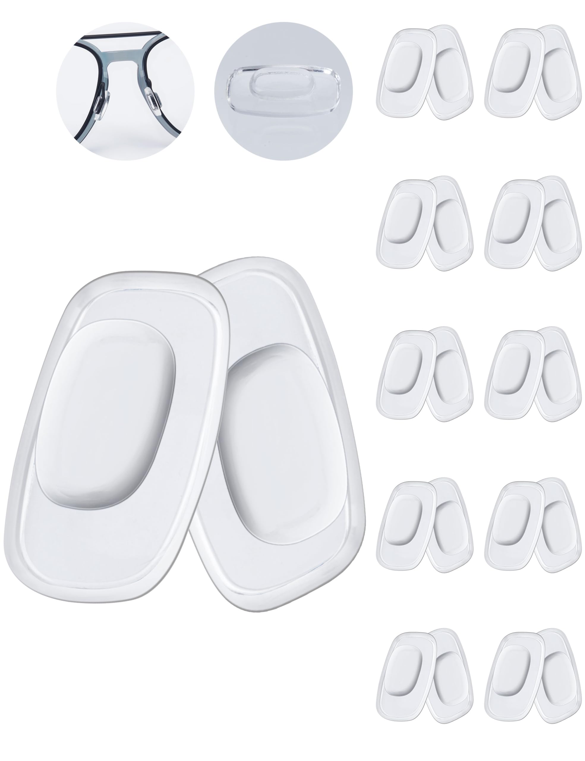 MYCOURAG 10 Pairs Replacement Silicone Rubber Nose Pieces Compatible with Costa South Point/Flagler/Ponce/Fernandina/Shipmaster/Wader; Oakley