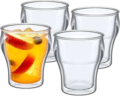 Amazing Abby - Rockies - Vasos de plástico aislados de 14 onzas (juego de 4), vasos de plástico de doble pared, vasos de plástico reutilizables disponible en Yaxa Peru