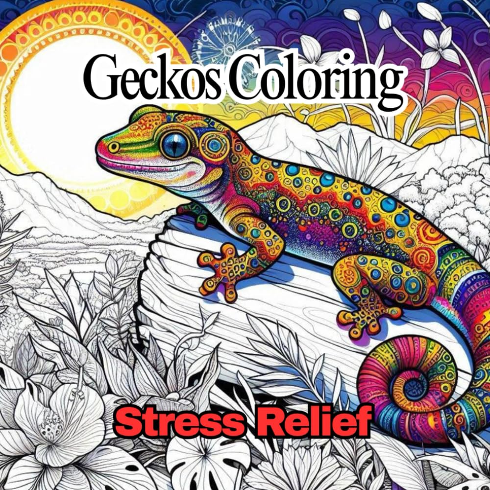 Geckos Coloring: Stress Relief