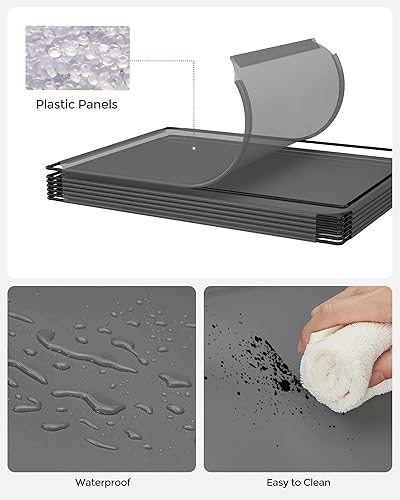 Vista 5 de SONGMICS Organizador de almacenamiento de cubos, juego de 16 cubos de plástico, organizadores de armario y almacenamiento, organización