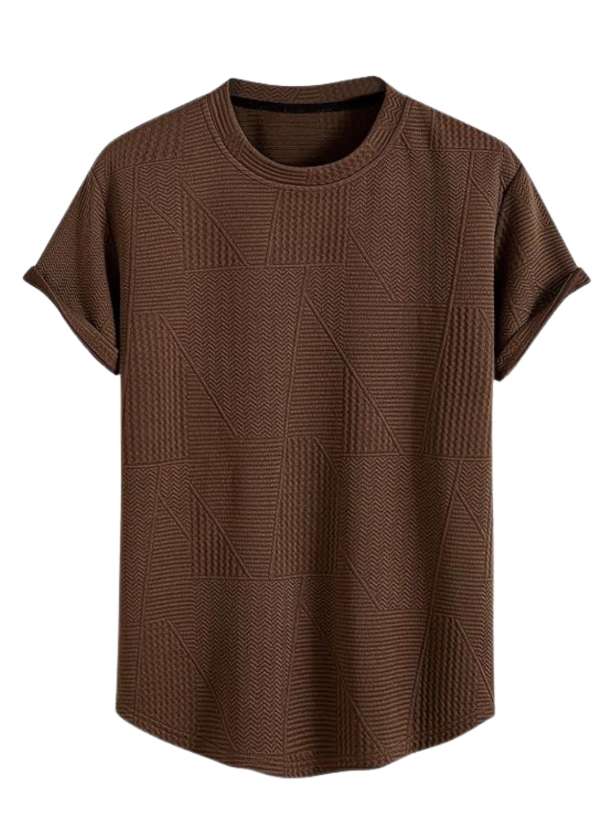 greciilooks T Shirt for Men Cotton | Textured Oversized Fit Men t-Shirt | Round Neck Half Sleeve Men t-Shirt-picture-10