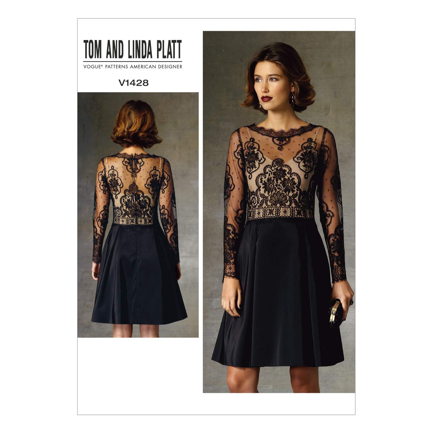 Amazon.com: Vogue Patterns V1428 Misses' Dress Sewing Template, F5  (16-18-20-22-24) : Arts, Crafts & Sewing