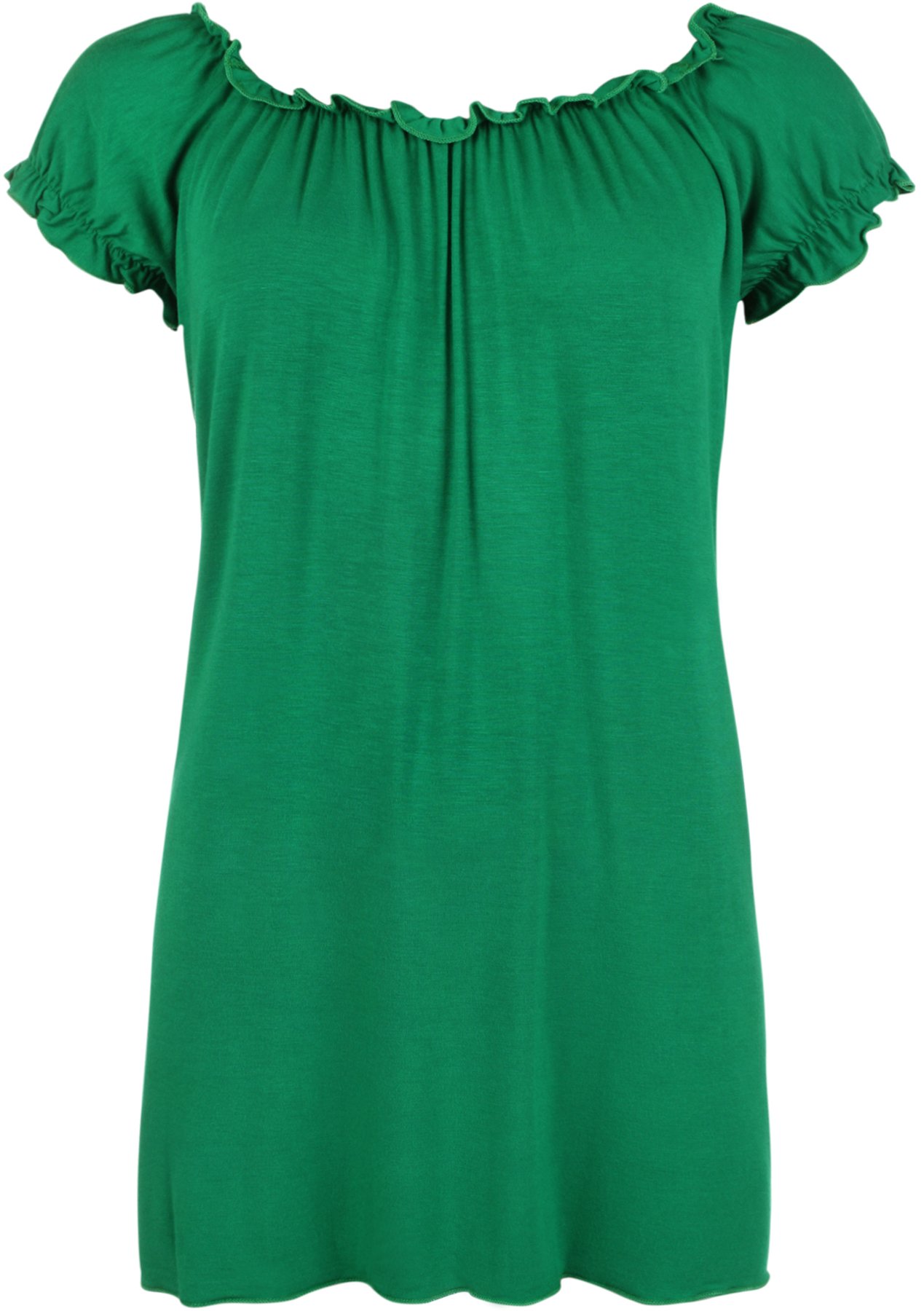 WearAll Ladies Off Shoulder Gypsy Boho Top Womens Plus Size Jade 14