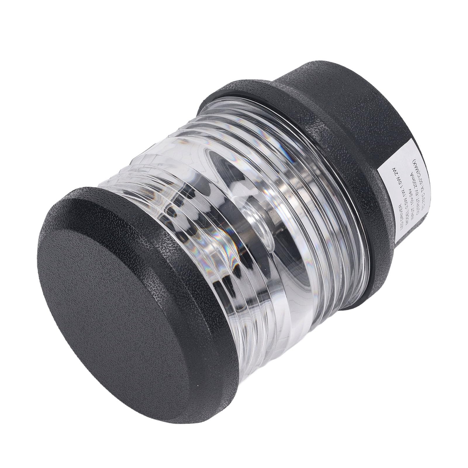 Jiawu Światło Okrągłe do łodzi, 360 Stopni LED IP65 Wodoodporne Widoczność 2 NM Moc 5 W 10-24 V LED o Szerokim Napięciu Kotwiczna Morska, Kotwiczna ze składaną podstawą do łodzi i Jachtów