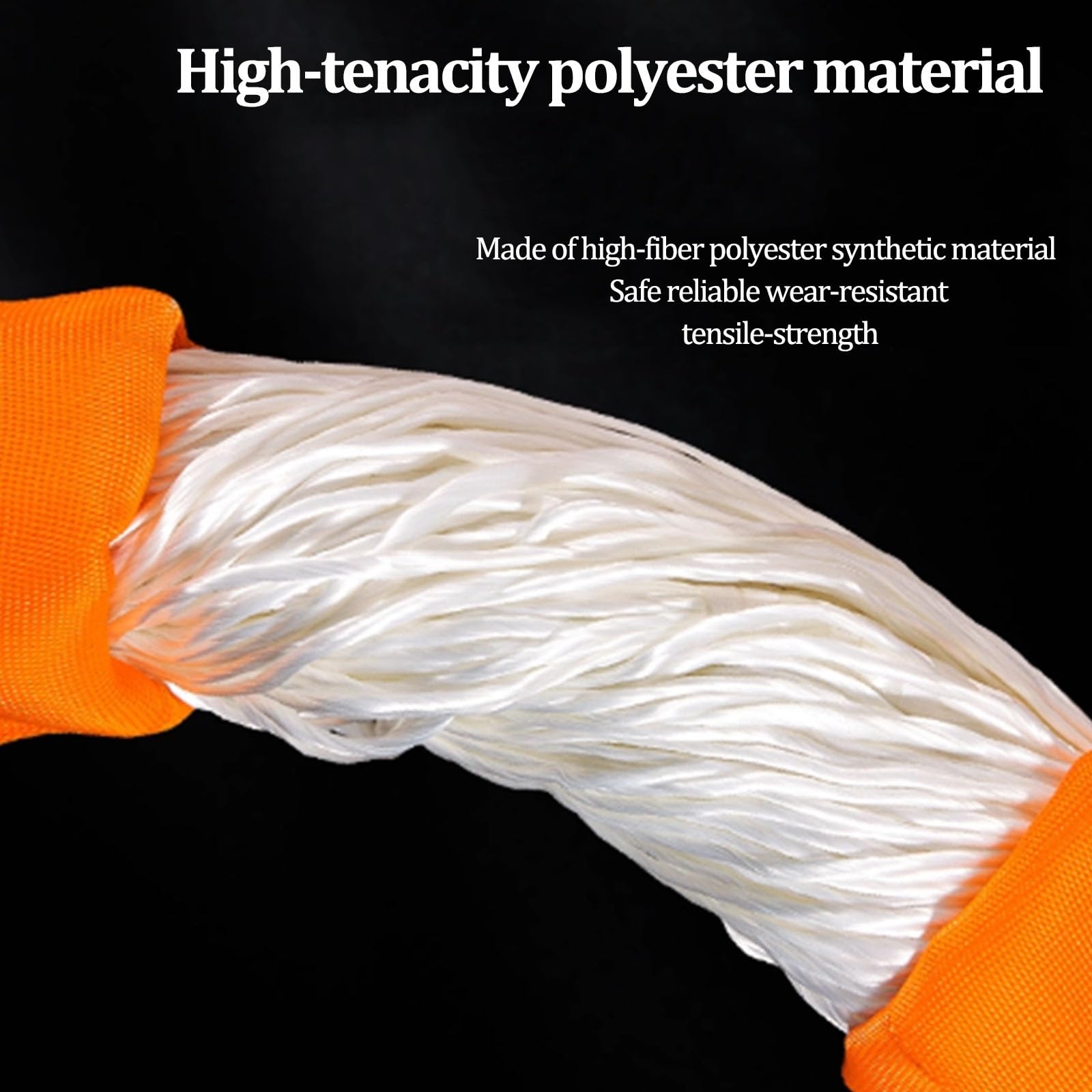 Hebebänder mit Haken, 4-strängiges Gurtgehänge, Hochleistungs-Polyester-Anschlagband (11.023 lbs), Flexibles Stahlseil-Gehänge für Motoren und Krane(5 tons,1m)