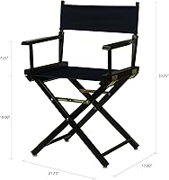 Vista 228 de Casual Home - Silla de director de 30 in, marco blanco, con lona color blanco, altura de barra