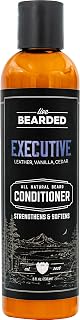 Live Bearded: Beard Conditioner - Executive - Facial Hair Conditioner - 8 oz. - Strengthens and Softens - All-Natural Ingredients with Biotin, Coconut Oil, Argan Oil, and Caffeine - Made in the USA