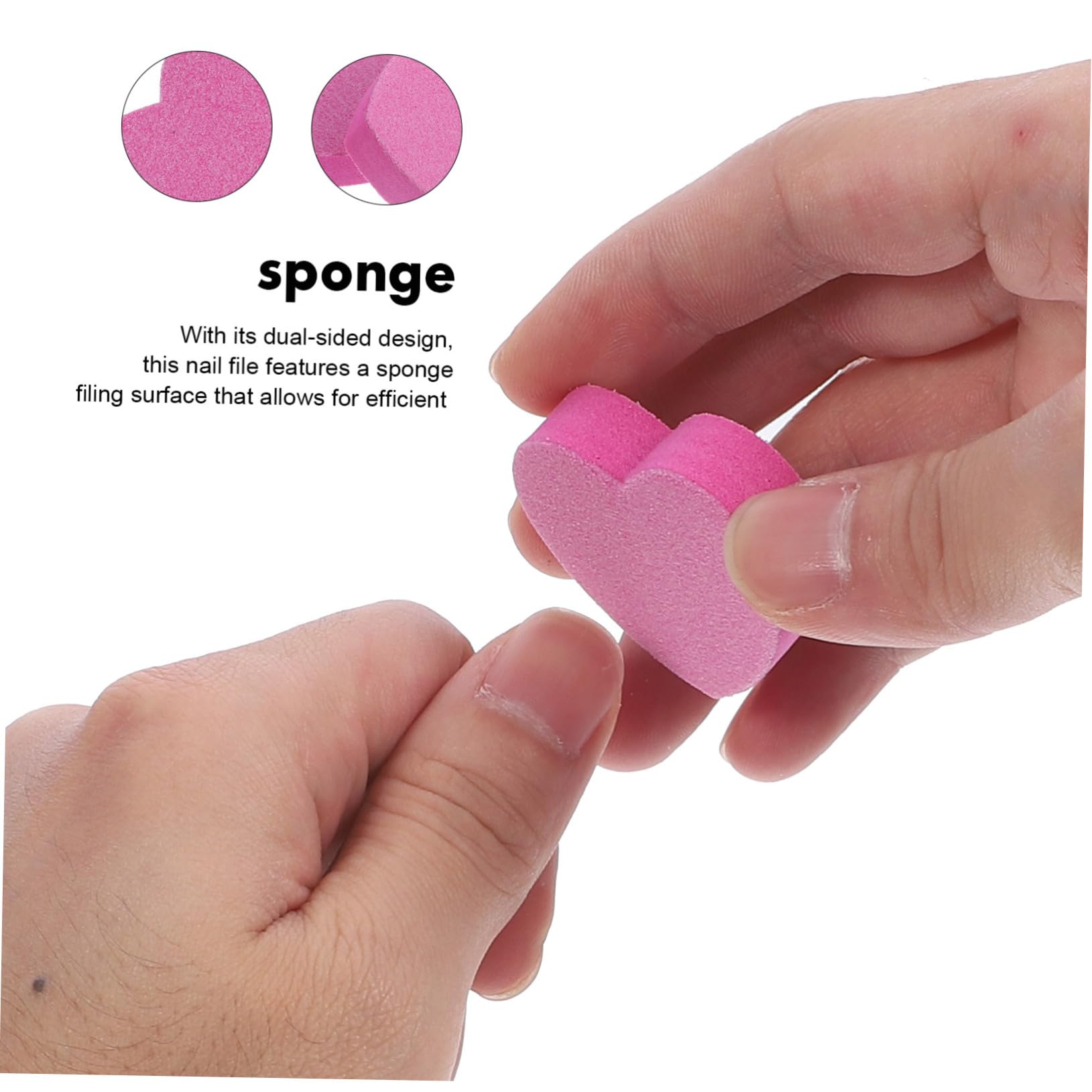 VALICLUD Lima De Uñas De Manicura Exfoliante Bloque De Limado De Uñas Bloque De Uñas De Pulido Bloque De Pulidor De Uñas Bloque Amortiguador De Uñas Esponja Rosa 50 Piezas X 4