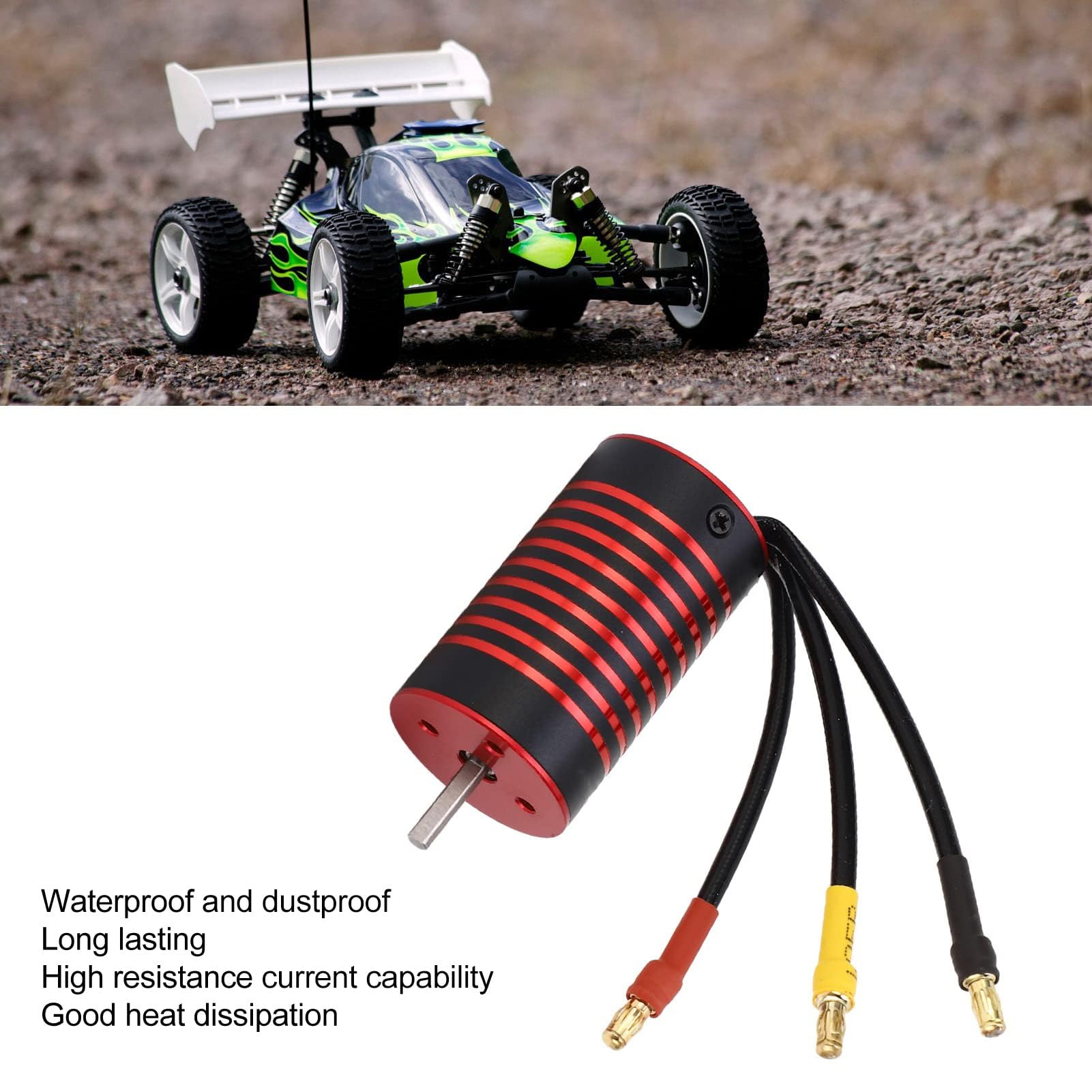 KingVal 2845 3100KV Waterproof Brushless Motor – 3.175mm Shaft For 1/14 RC Cars, CNC Aluminum, High Torque - View #4