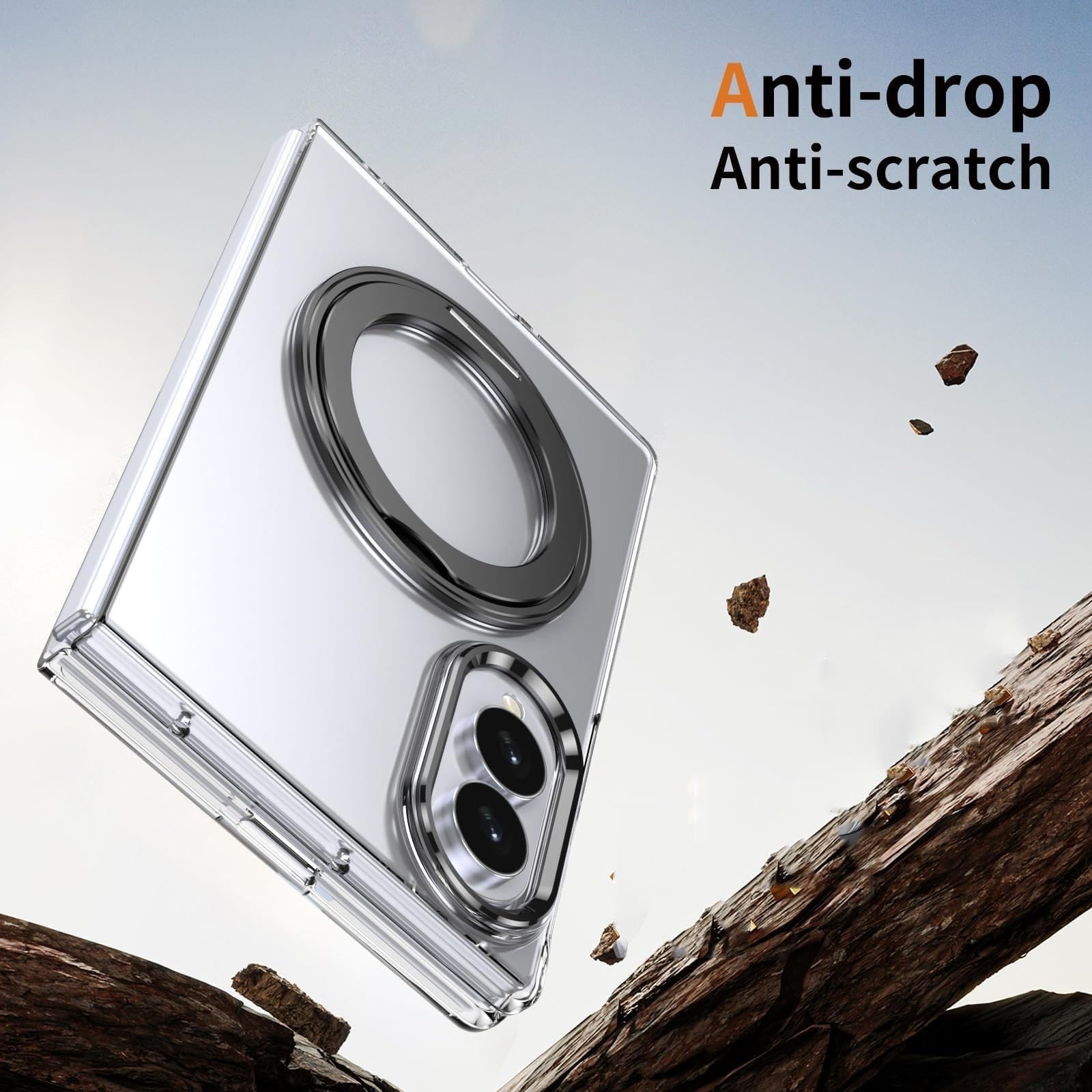 Custodia Per Samsung Galaxy Z Fold 8, Trasparente Antiscivolo Case