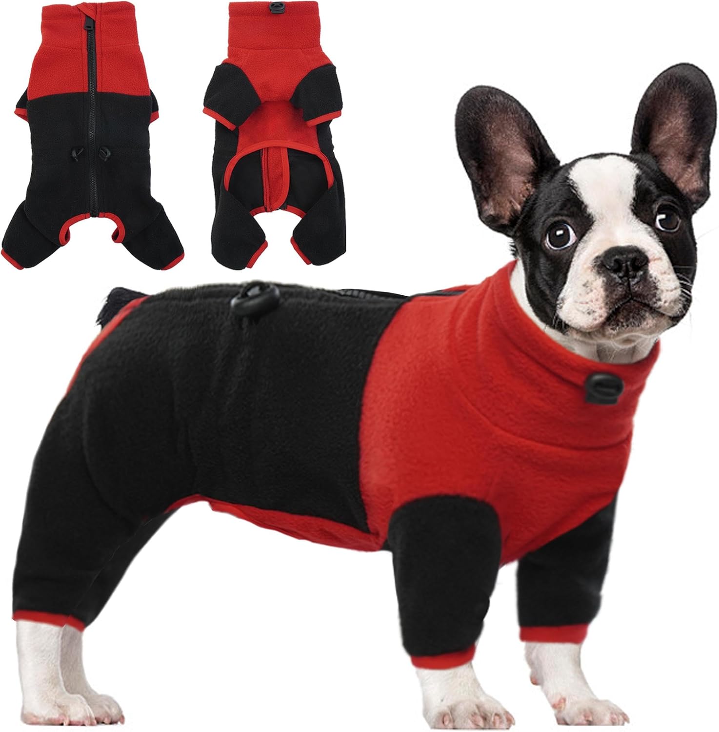 PUMYPOREITY Large Dog Winter Coat, Christmas Fleece Dog